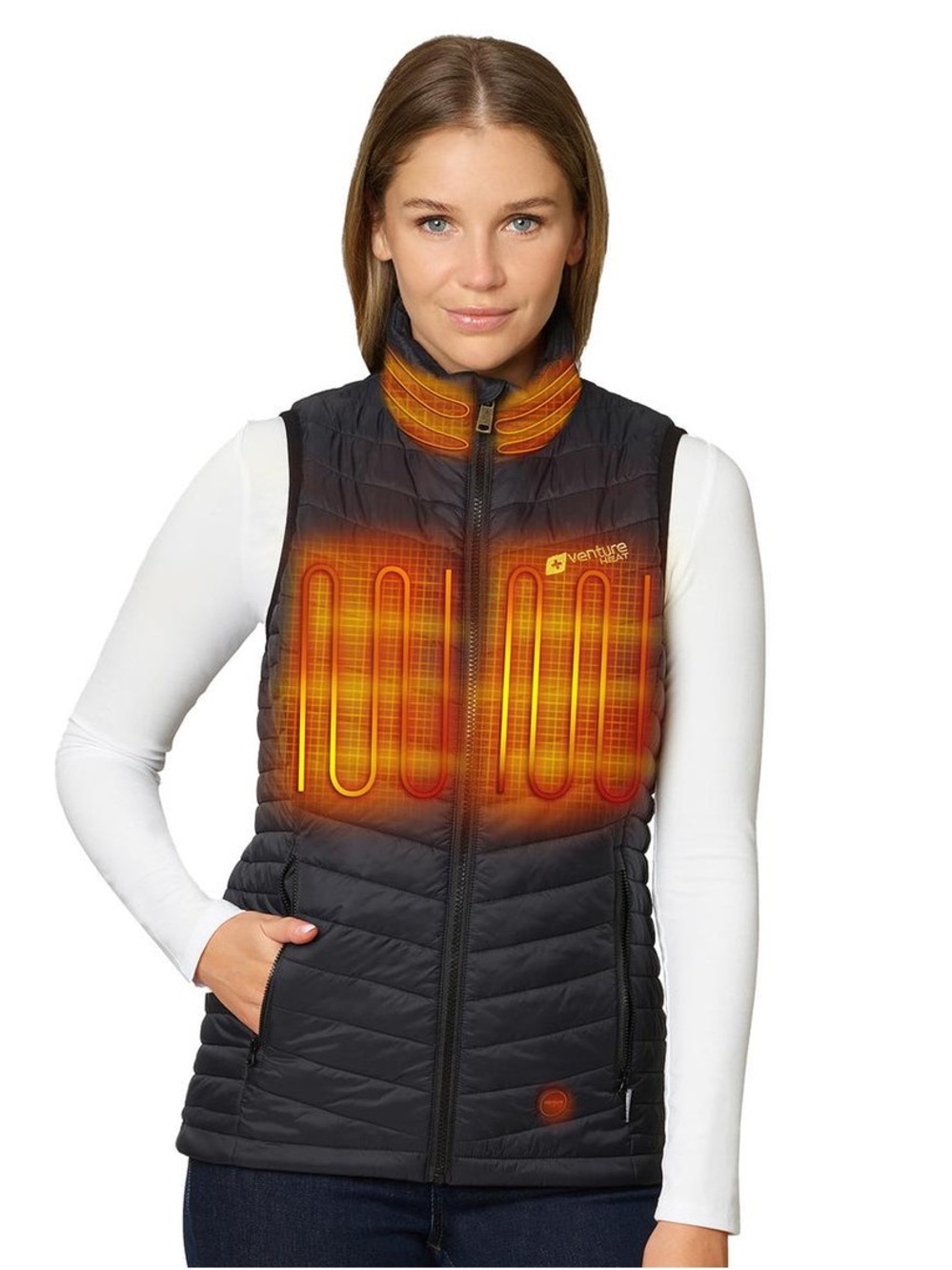 Venture Heat 7V Women's Insulated Battery Heated Vest with 7V Battery Pack